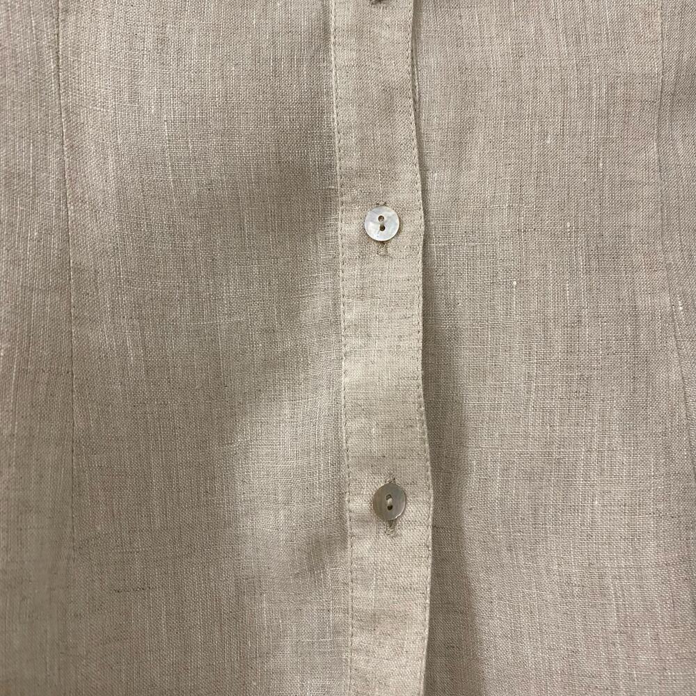 Chico's 100% Rayon Tunic that ties in the front or back Mother of Pearl Buttons - Picture 2 of 11